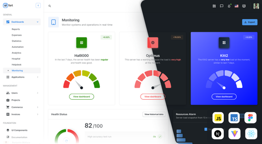 uifort - React Client and Admin Dashboard Template