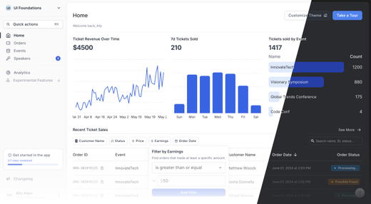 UI Foundations Kit - SaaS Dashboard Template